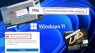 How to enable TPM system in BIOS Gigabyte H410M H Motherboard 