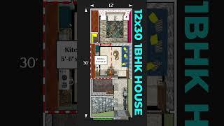 12x30 House Plan  #home #ytshorts #houseplan #housedesign #floorplan #3dhomeplan