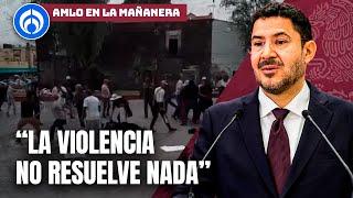 Martí Batres ‘pone mano firme’ ante protesta en Xochimilco