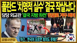폴란드 외교관 한국에 '치명적 외교실수'로 좌천, 결국 한글에만 의존하는 심각한 상황 [해외감동사연]