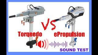 Torqeedo Travel vs. ePropulsion Spirit Plus Sound Test and Electric Outboard Motor Shootout