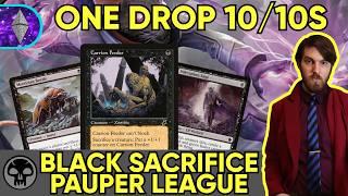 Crush the Enemy with 1-Mana 10/10s! | Mono Black Sacrifice MTG Pauper Gameplay