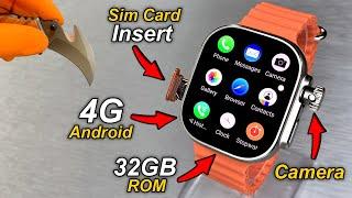 4G Android SmartWatch With Camera & SimCard Insert️S18 Ultra, 3GB RAM +32GB ROM (S9 Ultra 2 System)