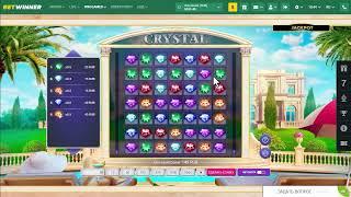 Crystal - игра на деньги от 1xBet. Делаем по 10 вращений в разны