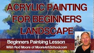 Acrylic Painting For Beginners Landscape #MooreMethod