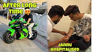 After lonG time Ride superbike || Jannu hospitalised