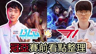 【LOL】T1 VS BLG S14世界賽冠軍賽前看點整理