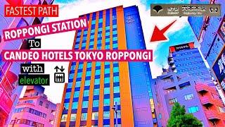 롯폰기역(하네다/나리타 공항)에서 칸데오 호텔 도쿄 롯폰기까지 가는 경로 Candeo Hotels Tokyo Roppongi 칸데오 호텔스 도쿄 롯폰기