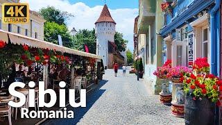 Walking Tour of Sibiu Old Town, Romania (4K Ultra HD, 60fps) - Enchanting City Tour