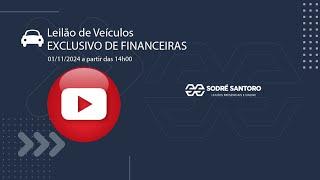 Leilão de Veículos EXCLUSIVO DE FINANCEIRAS 01/11/2024 - SODRÉ SANTORO LEILÕES