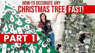 Patterning!! How to DECORATE ANY CHRISTMAS TREE FAST - Part 1