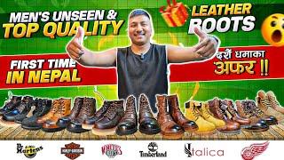 दशैँ विशेष‼️Men's TopQuality Leather Boots Price in Nepal 2024 ( 1st Time in Nepal )Boots!!