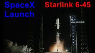 SpaceX Falcon 9 Launch of Starlink 6-45 from Cape Canaveral 