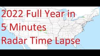 2022 Full Year in 5 Minutes US  Weather Radar Time Lapse Animation