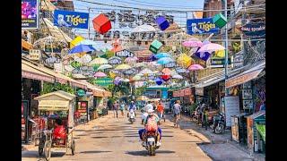 Siem Reap Uncovered: Exploring Riverside Markets and Hidden Gems [Treadmill Video / ASMR]