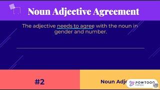 Common Error #2: Noun Adjective Agreement