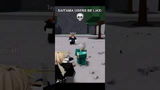Saitama Users in TSB Be Like #shorts #roblox #strongestbattlegrounds