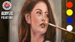 BEGINNERS ACRYLIC PORTRAIT PAINTING TUTORIAL ON PAPER | Flesh Tone in Acrylic by DEBOJYOTI BORUAH