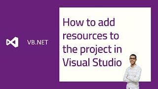 How to add resources to the project in Visual Studio