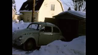 Vinter på Måbärsgatan 26 i Klemensnäs 1966