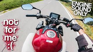 HONDA CB650R sound & review + the embarrassing reason why I don't like the E-Clutch! [RAW Onboard]