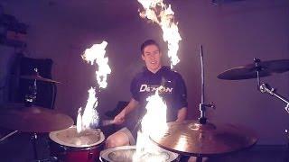 Drum Solo with Fire Sticks!