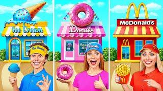 Rumah Satu Warna Tantangan | McDonald’s vs Es Krim vs Donat Multi DO Smile