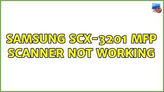 Ubuntu: Samsung SCX-3201 MFP scanner not working