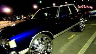 Candy Blue Chevy Caprice LS Box sitting up on 28" Bentchi Rims - HD