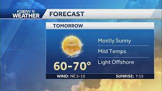 Mild temperatures expected Wednesday