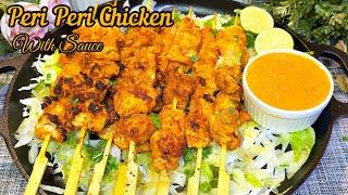 Spicy Peri Peri Chicken Skewers with Homemade Peri Peri Sauce Recipe