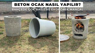 Beton Ocak Yaptım! Çok Ucuz ve Kullanışlı – Harika Bir DIY Projesi! (Beton Mangal)