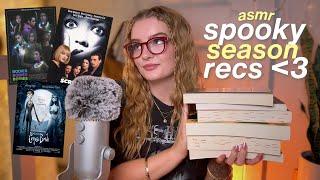 ASMR spooky season recommendations  books, movies, tv shows 