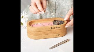 Personalised Oak Jewellery and Make Up Storage Tray