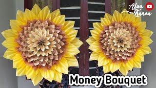Cara membuat buket uang | How to make money bouquet | Round bouquet