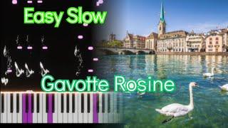 Gavotte Rosine | Gossec  | EASY SLOW Piano Tutorial