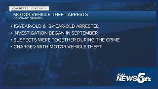 Two boys arrested for stealing several vehicles in Colorado Springs