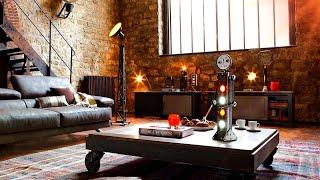 19 Industrial Living Room Ideas #2