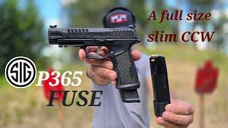 The Sig P365 FUSE is insane. An actual full size CCW that's slim!!!