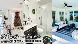 HOLIDAY CLEANING & CHRISTMAS DECORATING IDEAS FOR THE BATHROOM AND PATIO