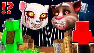 Why Creepy Talking ANGELA and TOM Head Eaters ATTACK JJ and MIKEY at 3am ? - in Minecraft Maizen