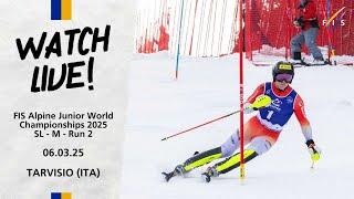 LIVE | FIS Alpine JWSC 2025 - Men - Slalom Run 2 - Tarvisio (ITA)