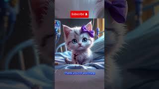 Purple Whispers: A Moment of Feline Affection #cat #cute #kitten #aicat