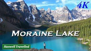 Moraine Lake in Banff National Park, Rocky Mountains - Alberta, Canada 4K Travel Video