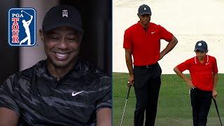 Tiger Woods reacts to Charlie & Tiger: Mannerisms video