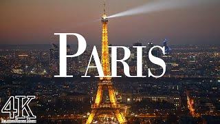 Paris 4K drone view • Stunning footage aerial view of Paris | Relaxation film with calming music