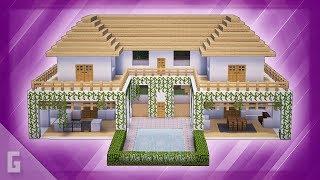 Minecraft: Large Modern VILLA Building Tutorial!