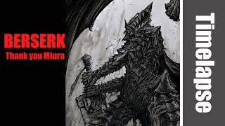 Drawing Guts in Berserker Armor from Berserk  - Timelapse | Red Hawk