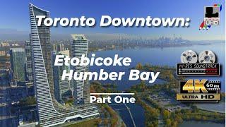 Downtown Toronto Etobicoke Lake Ontario drone footage Lakeshore 4k