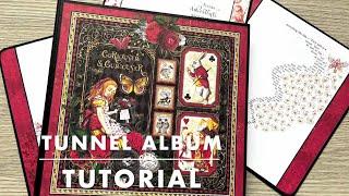 Tunnel Album Tutorial using Curiouser & Curiouser by @graphic45papers